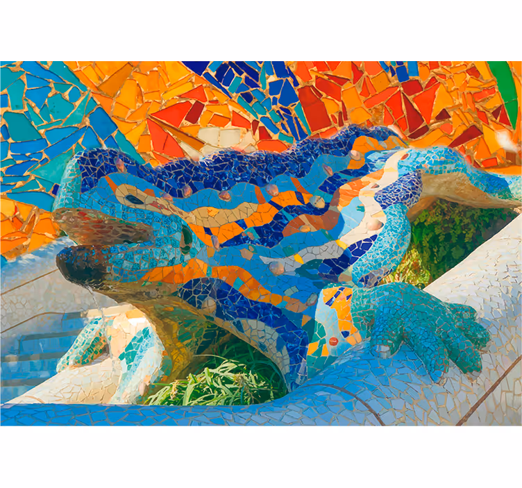 Barcelona park güell fali poszter redőnyök nappali - TenStickers