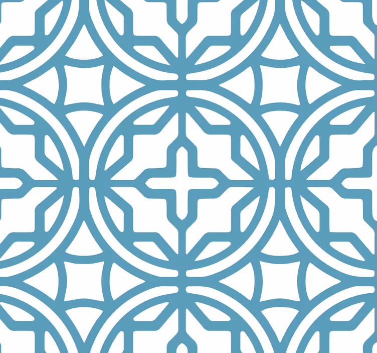 Kék redőnyök geometrikus türkiz mintával - TenStickers