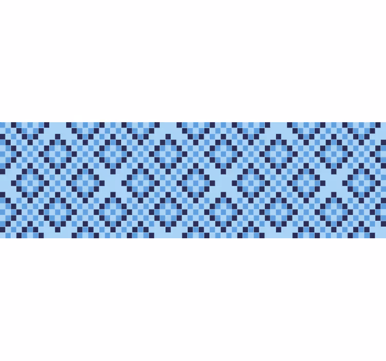 Kék redőnyök geometrikus kék pixel mintával - TenStickers