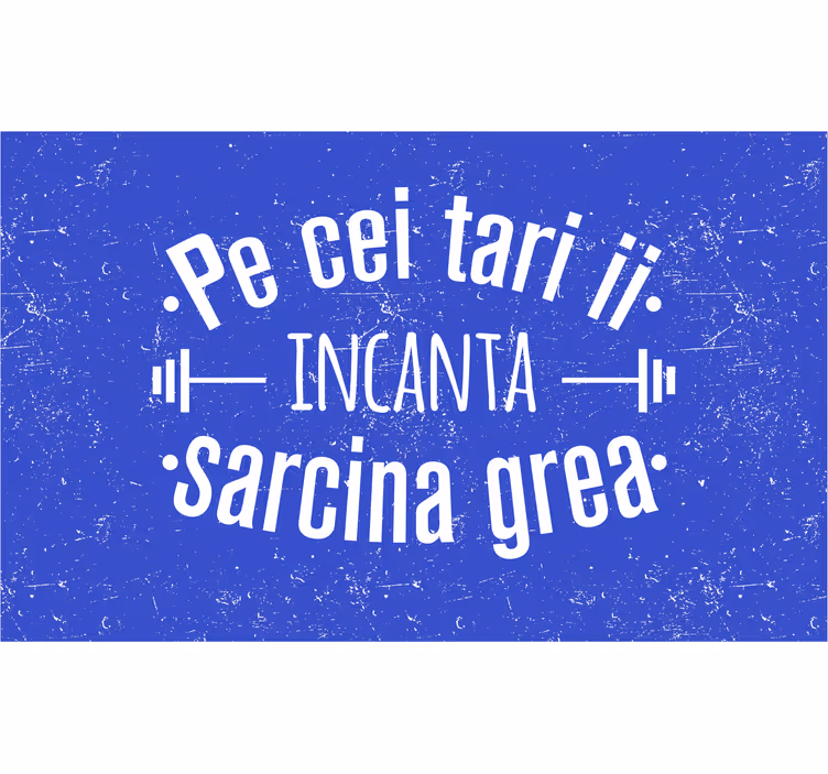 Erőseknek örömet ad a nehéz teher - redőnyök kék - TenStickers