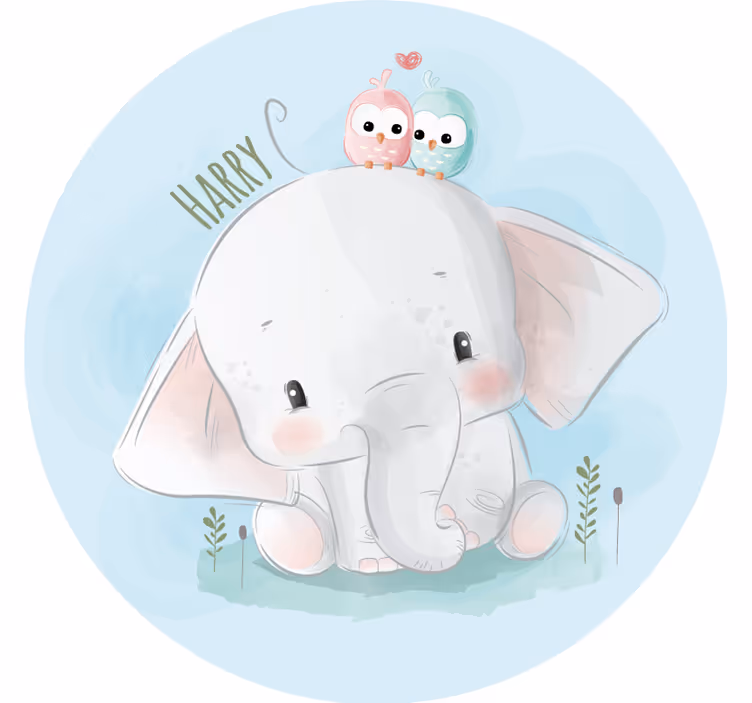 Kék redőnyök nagy elefánt - TenStickers