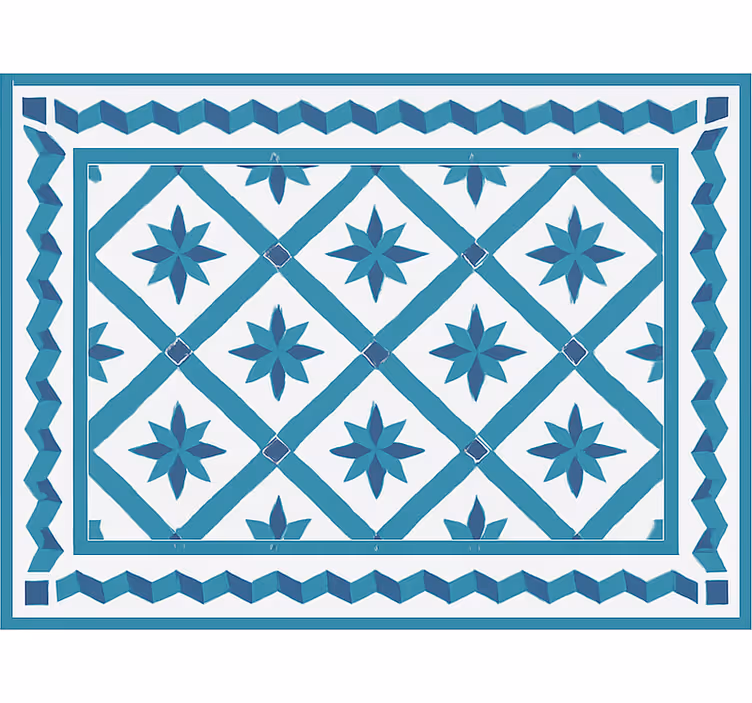 Kék redőnyök geometriai csillagcsempék - TenStickers