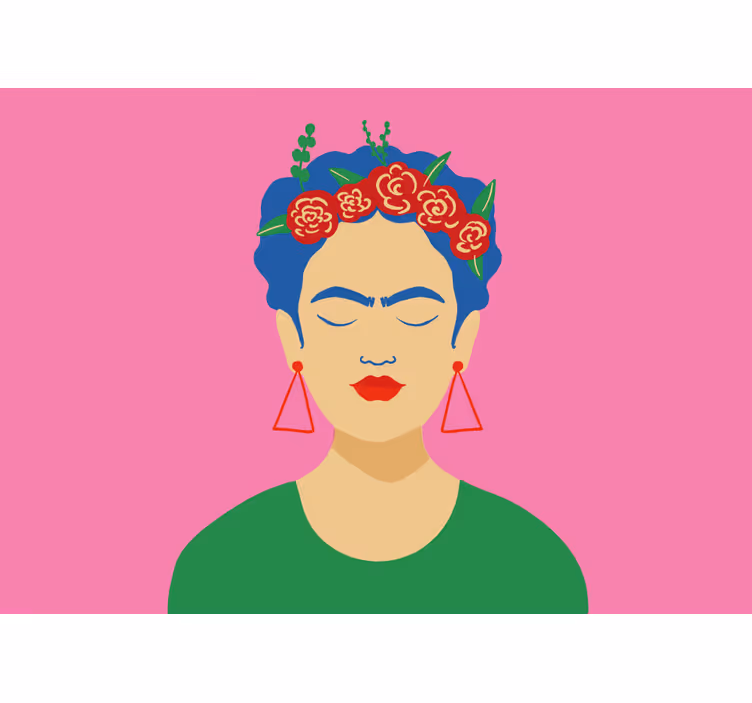 Frida kahlo pop art mintás redőnyök nappali - TenStickers