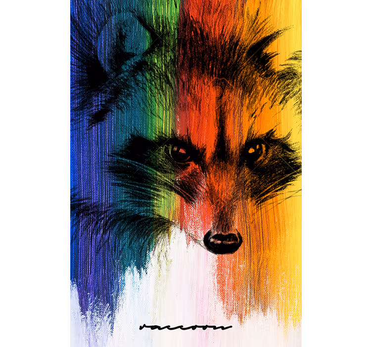 Szivárvány mosómedve redőnyök nappali - TenStickers
