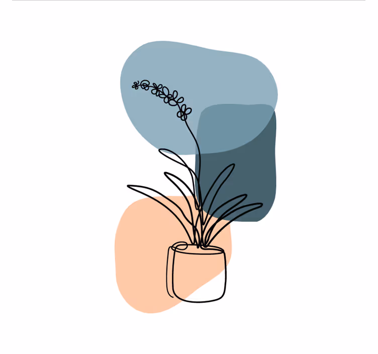 Minimalista orchidea design redőnyök nappali - TenStickers
