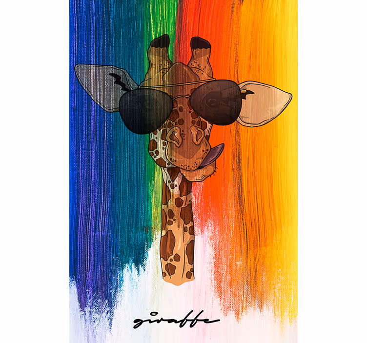 Szivárvány zsiráf redőnyök nappali - TenStickers