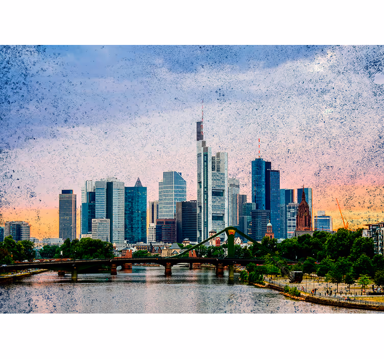Frankfurt látkép redőnyök nappalihoz - TenStickers