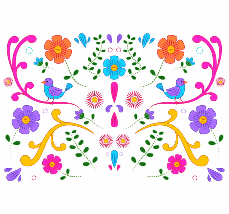 Redőnyök nappali madarakkal díszített mozaik kert - TenStickers