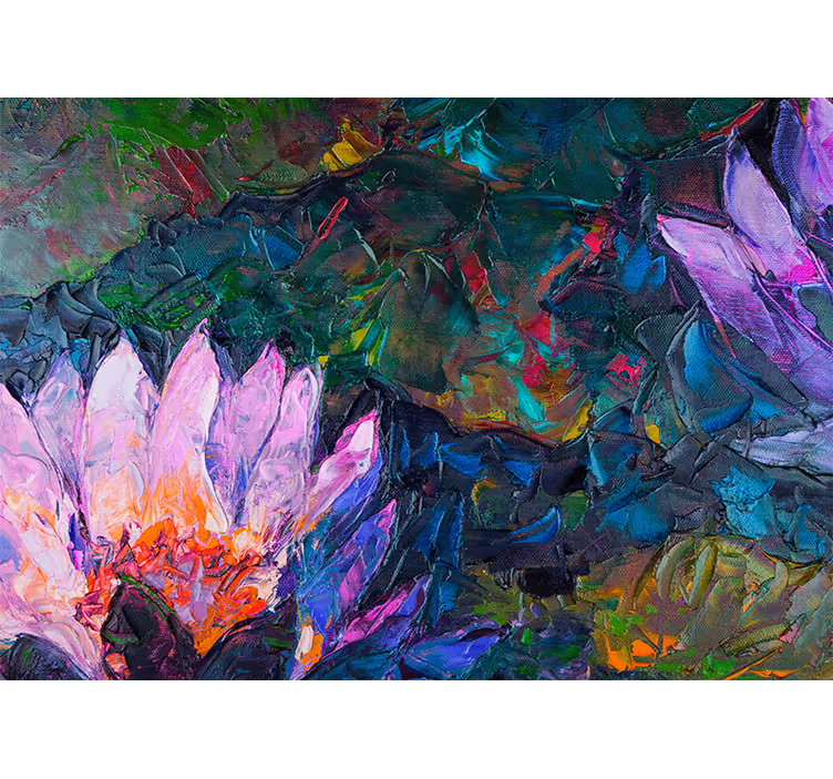 Lotus olajfestmény redőnyök nappali - TenStickers