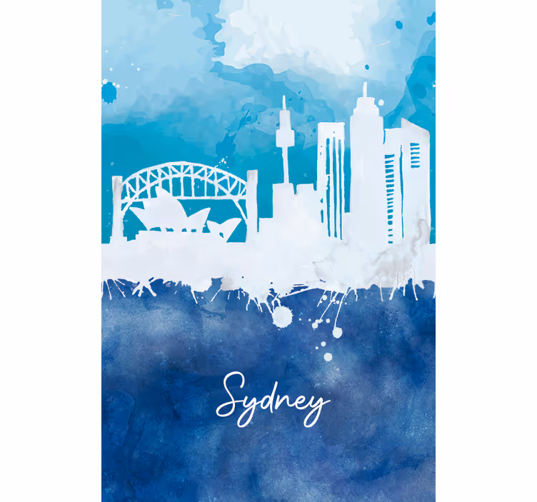 Sydney-i vízfestmény redőnyök nappalihoz - TenStickers