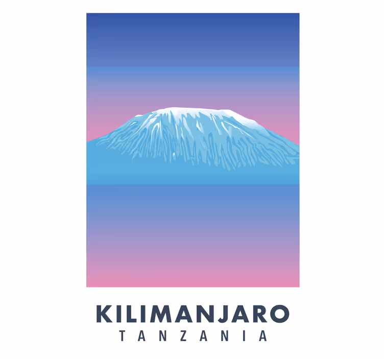 Kilimanjaro retro vászon redőnyök nappali - TenStickers