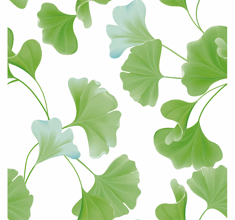 Zöld ginkgo levél redőnyök nappali - TenStickers