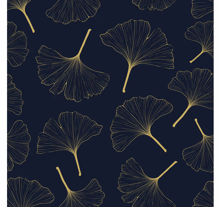 3d arany ginkgo levél redőnyök nappali - TenStickers