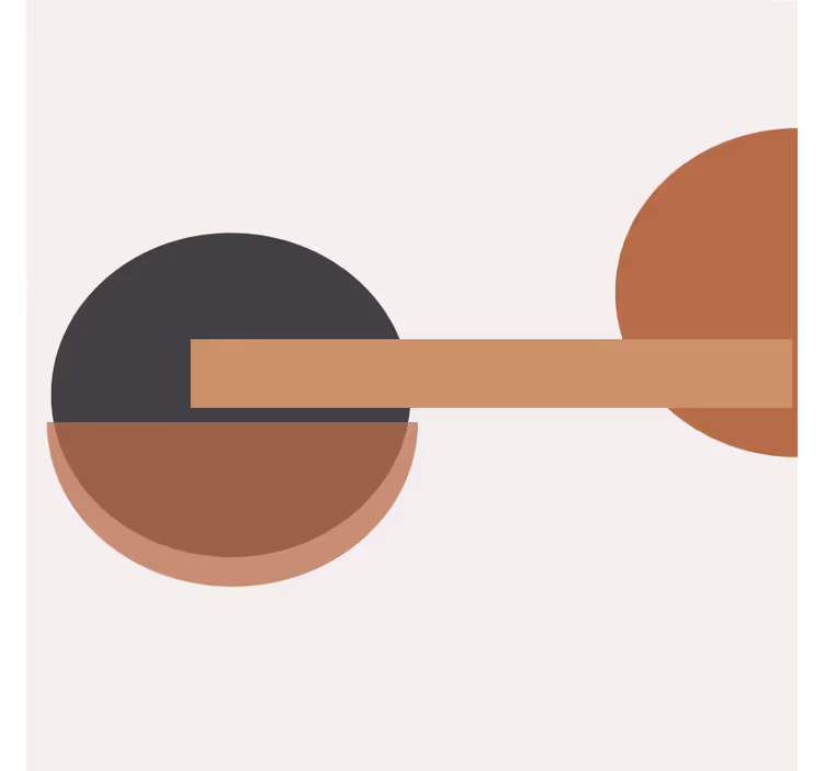 Kontrasztos geometrikus művészet redőnyök nappali - TenStickers