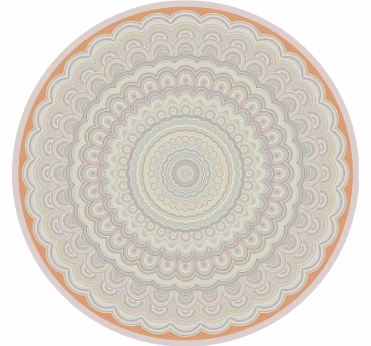 Bézs kör alakú mandala redőnyök - TenStickers
