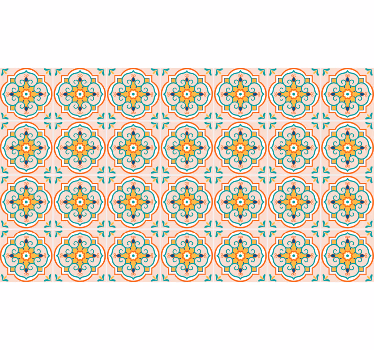 Bézs redőnyök négyzet alakú színes designnal - TenStickers