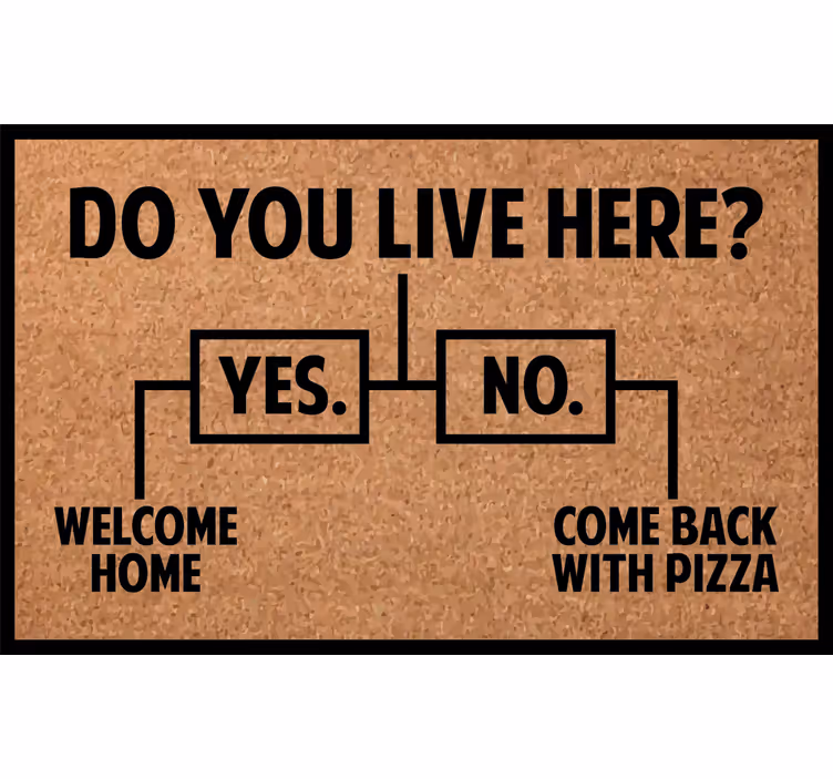 Itt élsz pizza - redőnyök bézs - TenStickers