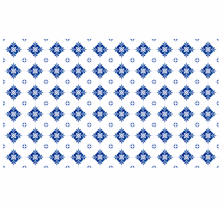 Vintage kék csempe redőnyök hálószoba - TenStickers