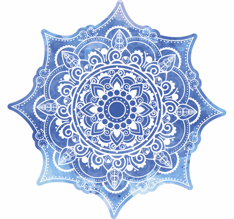Aquarella kék mandala redőnyök hálószoba - TenStickers
