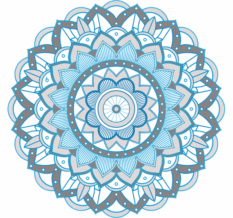 Kék mandala mintás redőnyök hálószoba - TenStickers