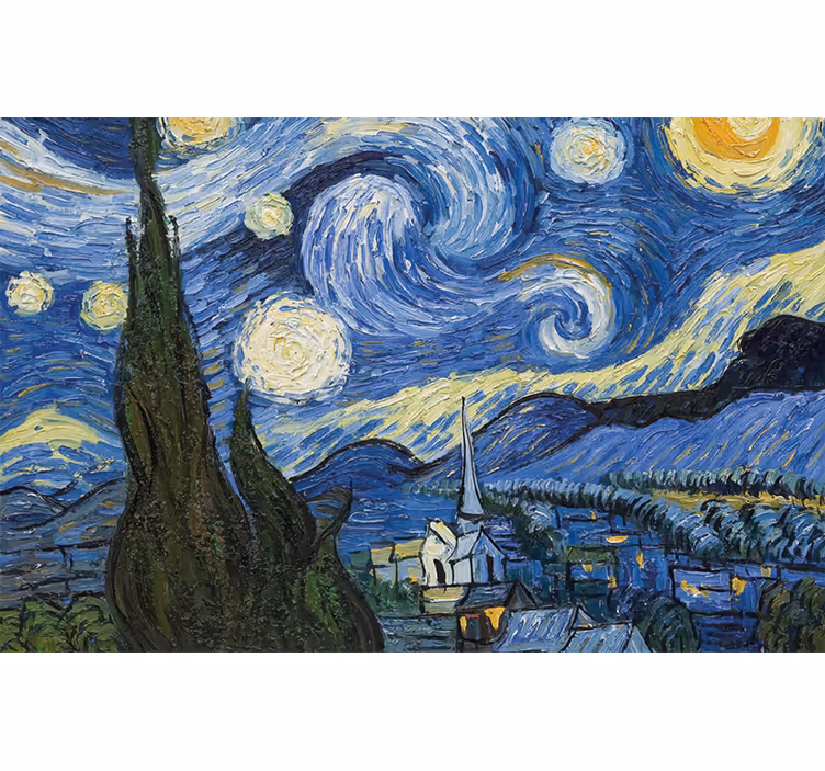 Van gogh csillagos Éj redőnyök hálószoba - TenStickers