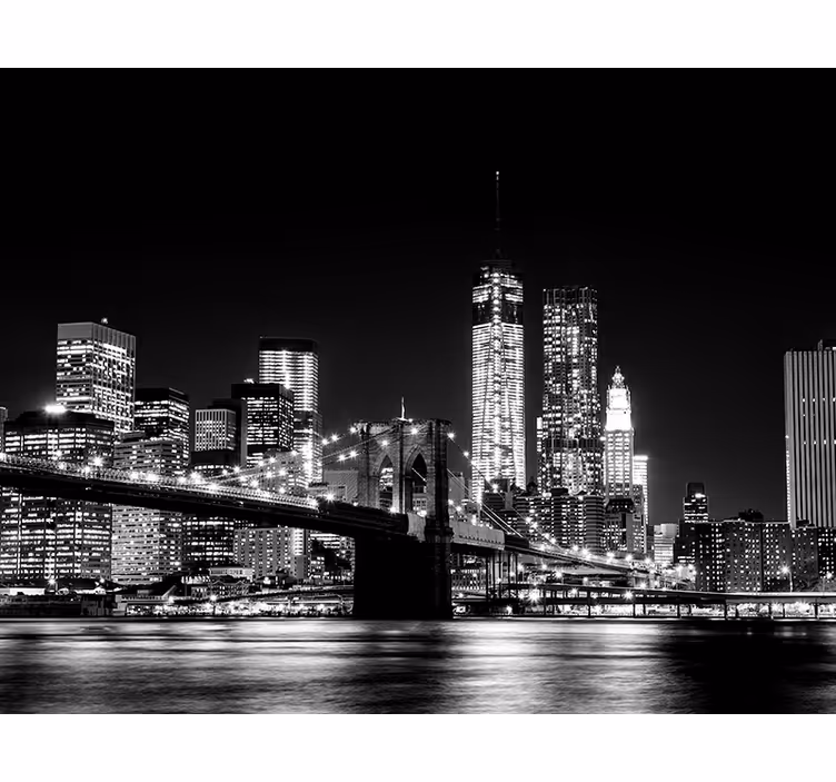 Szürke redőnyök - fotótapéta new york keleti folyó - TenStickers