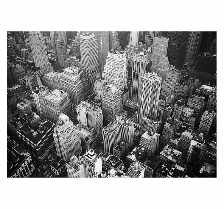 Szürke redőnyök new york légi fekete-fehér - TenStickers