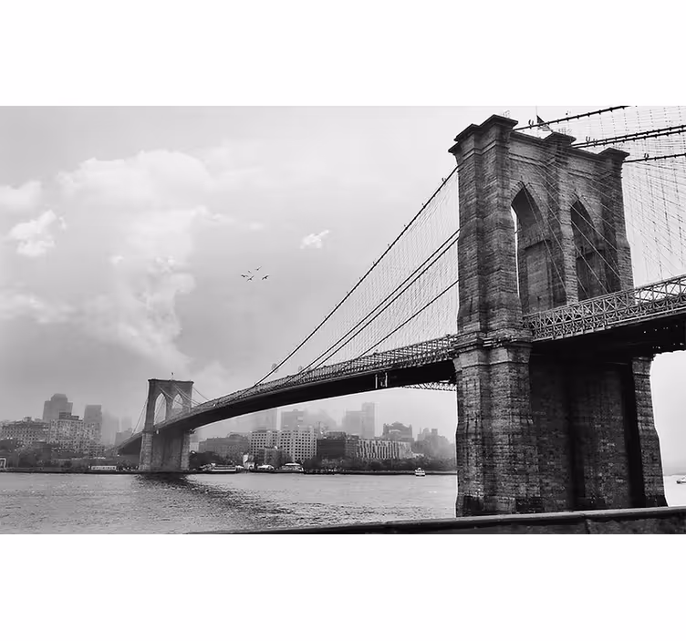 New york hídas nappali fali poszter szürke redőnyökkel - TenStickers