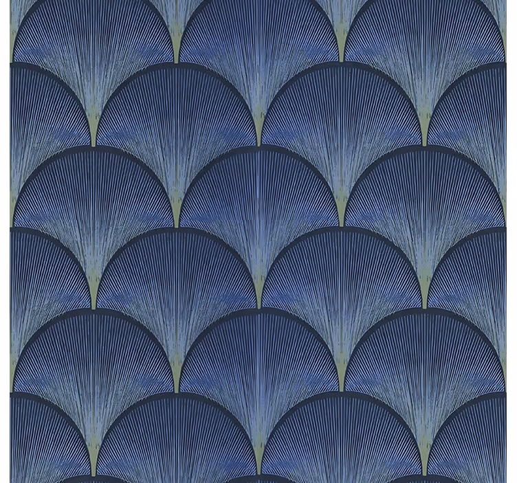 Redőnyök szüret 1920-as évek art déco kék ventilátorok - TenStickers