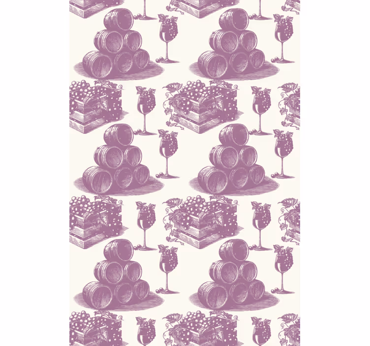 Violetta francia vintage minta redőnyök szüret - TenStickers