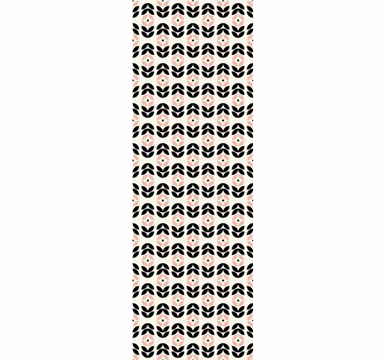 Rózsaszín geometrikus virágmintás redőnyök szüret - TenStickers