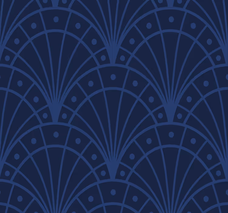 Navy kék art déco redőnyök szüret - TenStickers
