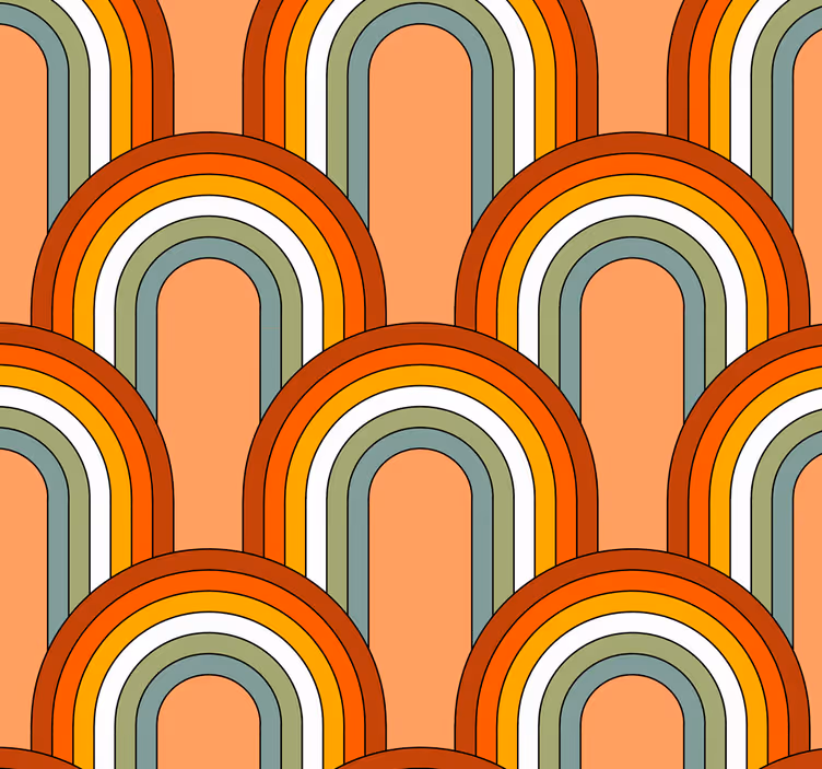70-es évek szivárvány mintás redőnyök szüret - TenStickers