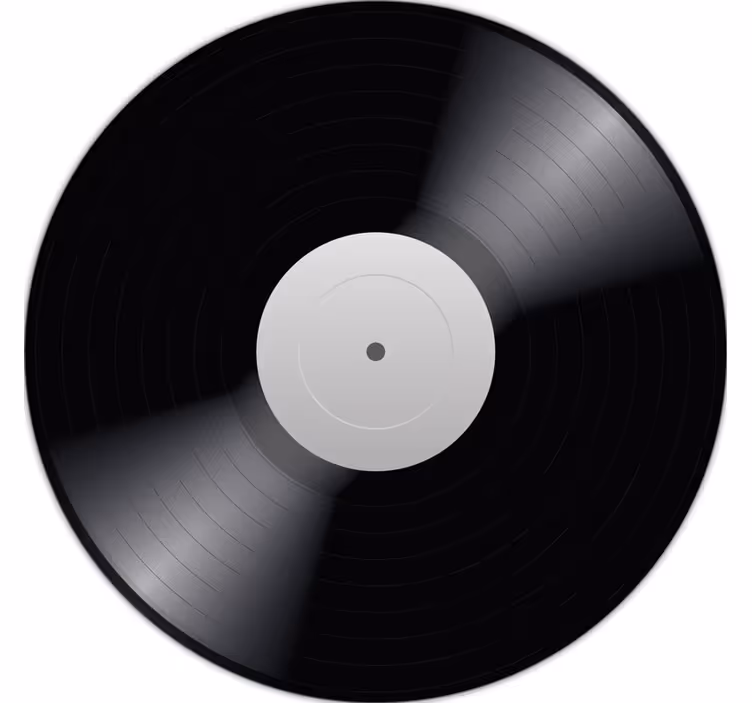 Fekete redőnyök vinyl lemez szőnyeg - TenStickers