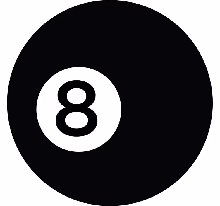 Fekete redőnyök biliárdgolyó 8 - TenStickers