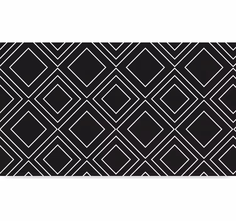 Fekete redőnyök geometrikus vonal design - TenStickers