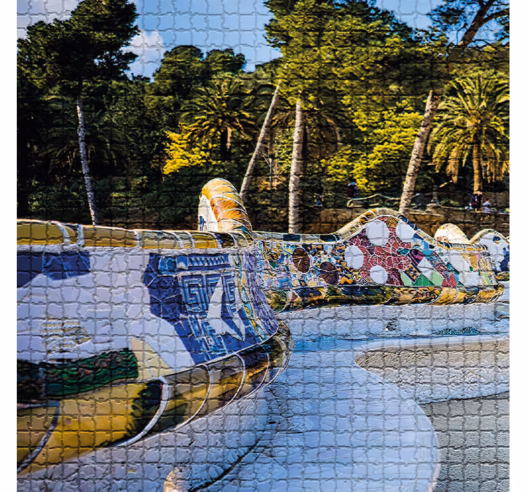 Redőnyök nappali park güell kilátással - TenStickers