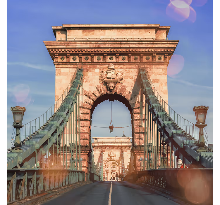 Panorámás budapesti hídkilátás redőnyök nappali - TenStickers