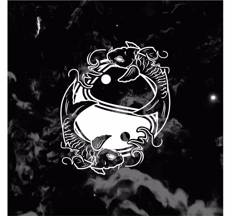Yin yang egyensúly hal redőnyök nappali - TenStickers