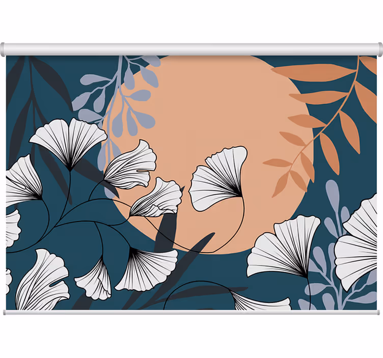 Glamour stílusú ginkgo színes változat redőnyök nappali - TenStickers