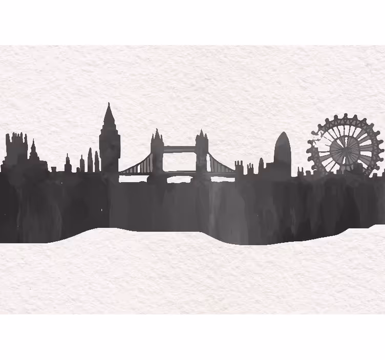 Oxford uk skyline black redőnyök nappali - TenStickers