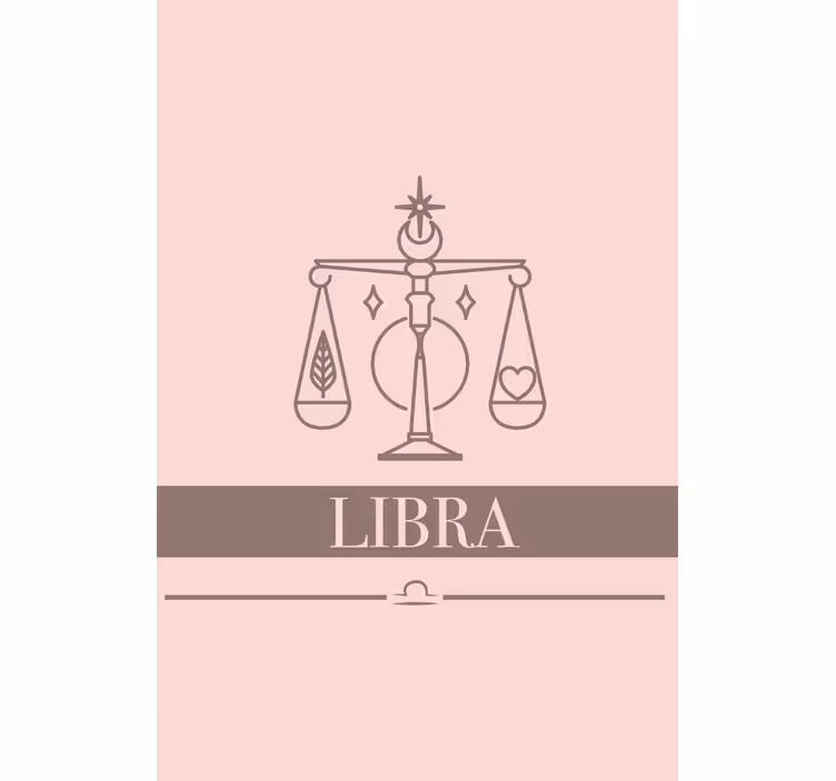 Mérleg rózsaszín kártya zodiákus redőnyök nappali - TenStickers