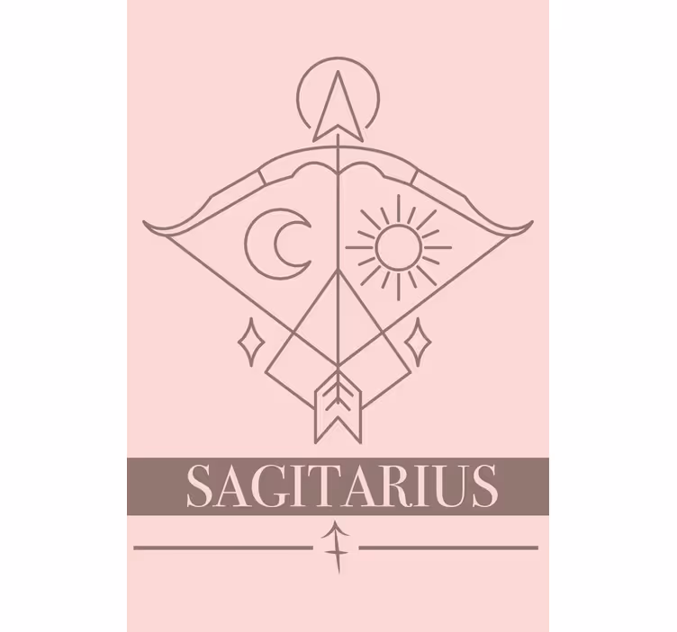 Nyilas rózsaszín kártya zodiákus design redőnyök nappali - TenStickers