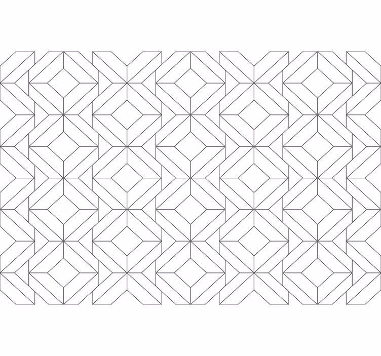 Fehér japandi geometrikus mintás redőnyök - TenStickers