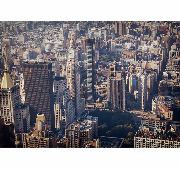 Retro színek new yorki látképe redőnyök hálószoba - TenStickers