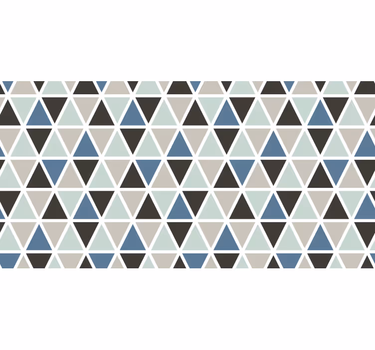 Szürke redőnyök szürke és kék geometrikus mintával - TenStickers