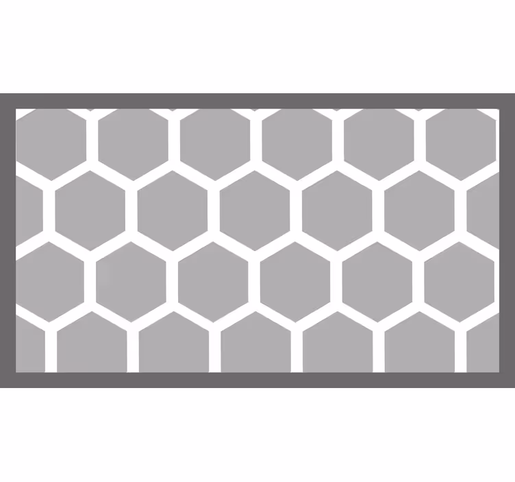 Szürke redőnyök fehér geometrikus ötszögek - TenStickers