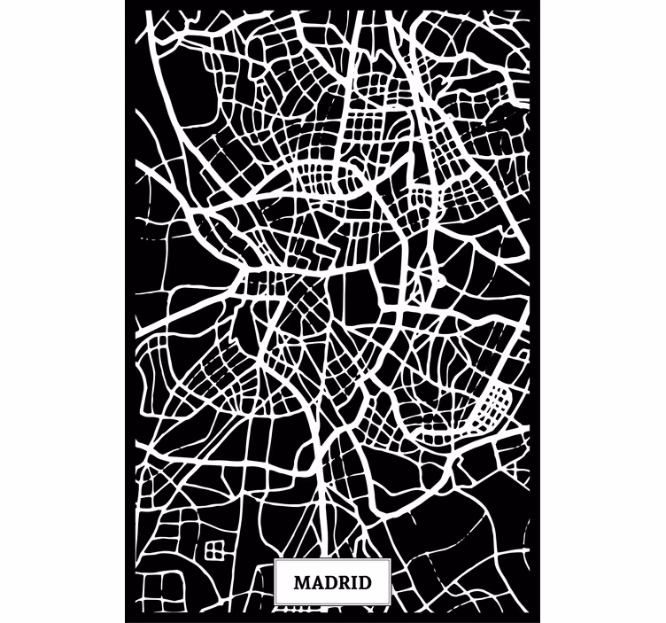 Madrid topográfiai térkép redőnyök nappali - TenStickers