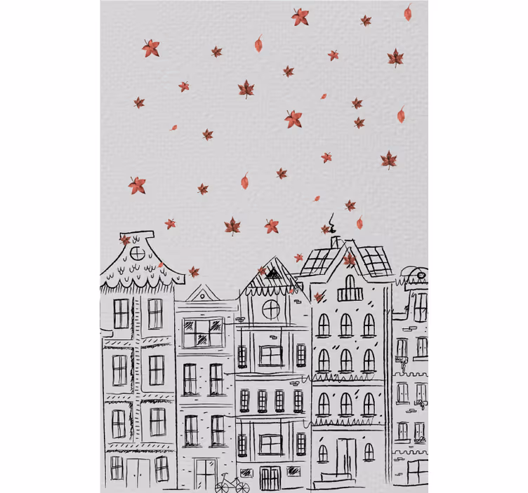 Őszi amsterdam redőnyök nappali - TenStickers