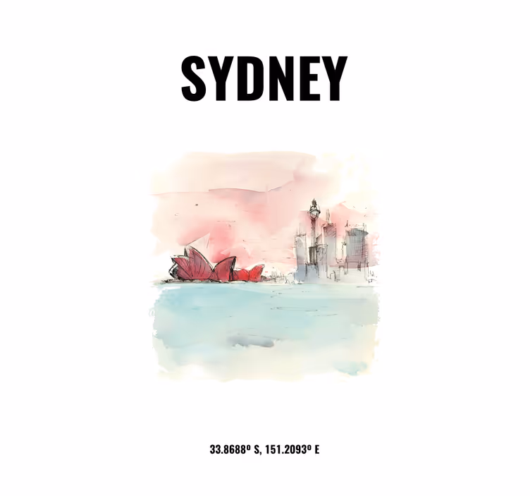 Sydney koordináták redőnyök nappali - TenStickers